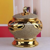 wholesale muslim frosted ceramic decorative storage jar with lid