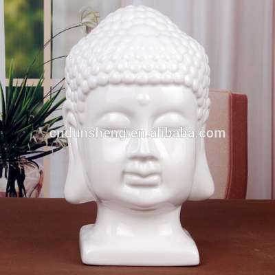 wholsale antique ceramic porcelain buddha head statue for giftware